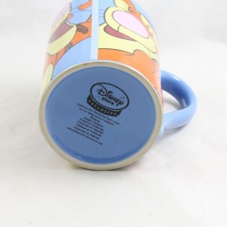 Tigger Becher DISNEY STORE Exklusiv blau orange 3 Bilder Portrait Keramik Becher 13 cm