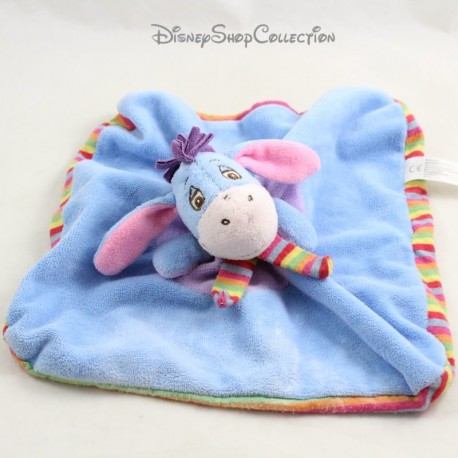 Doudou plat Bourriquet NICOTOY Disney écharpe rayée