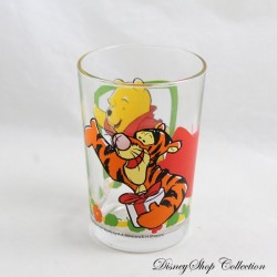 Verre Winnie et Tigrou DISNEY Winnie l'ourson et ses amis verre moutarde années 8090