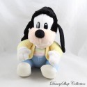 Peluche vintage Dingo DISNEY Hasbro Playskool bébé Goofy bleu jaune 21 cm