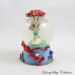 Mini snow globe Mulan DISNEY Mulan et Mushu petite boule à neige RARE 7 cm