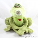 Peluche parlante grenouille Naveen DISNEY Nicotoy La Princesse et la grenouille interactive coeur 33 cm