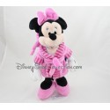 Peluche Minnie NICOTOY Disney peignoir rose 30 cm