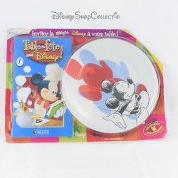 Large Mickey DISNEY Plate Shades Red Blue Ceramic 27 cm NEW