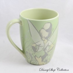 Mug fée Clochette DISNEY STORE Tinkerbell boudeuse esquisse dessin crayon tasse verte 11 cm