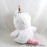 Peluche Winnie l'ourson DISNEY Nicotoy déguisé en licorne blanche 32 cm