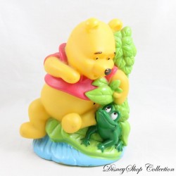 Winnie DISNEY Salvadanaio in plastica Winnie the Pooh con rana in pvc 15 cm