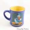 Taza Donald DISNEY STORE Pato Donald Caminando Azul Naranja 10 cm