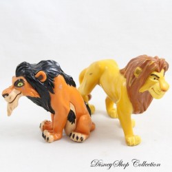 Ensemble de 2 figurines Scar et Mufasa DISNEY Le Roi Lion frères pvc 10 cm