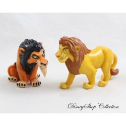 Ensemble de 2 figurines Scar et Mufasa DISNEY Le Roi Lion frères pvc 10 cm