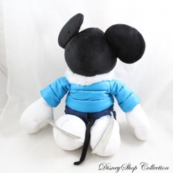 Mickey plush toy DISNEY STORE 2011 blue coat jeans and Christmas skates 45 cm