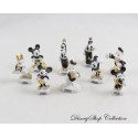 Set di 9 Mickey Bean and Friends DISNEY Nero Bianco Dorato Ceramica Lucida