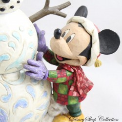 Figurine Jim Shore Mickey DISNEY TRADITIONS Enesco Showcase Noël bonhomme de neige Magic Comes in many shapes (R22)