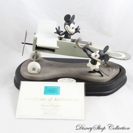 Figurine Minnie Mickey WDCC WALT DISNEY CLASSICS avion Plane Crazy First Flight 15éme anniversaire