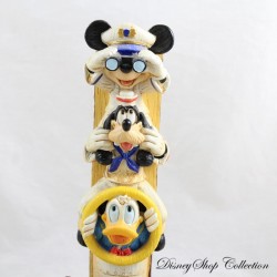 DISNEY CRUISE LINE Totem Statuetta in resina che naviga verso l'Alaska nel 2011 Topolino Pippo Paperino Crociera 22 cm