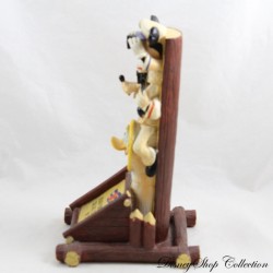 DISNEY CRUISE LINE Totem Statuetta in resina che naviga verso l'Alaska nel 2011 Topolino Pippo Paperino Crociera 22 cm