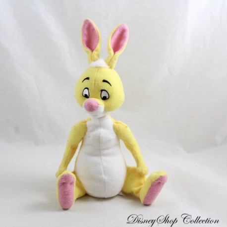 Peluche Coco lapin DISNEY STORE lapin jaune Winnie l'ourson assis 22 cm