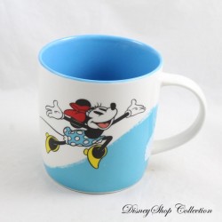 Minnie DISNEY Mickey and Friends Mug Blue White Ceramic 10 cm