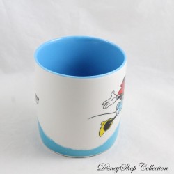 Minnie DISNEY Mickey and Friends Mug Blue White Ceramic 10 cm