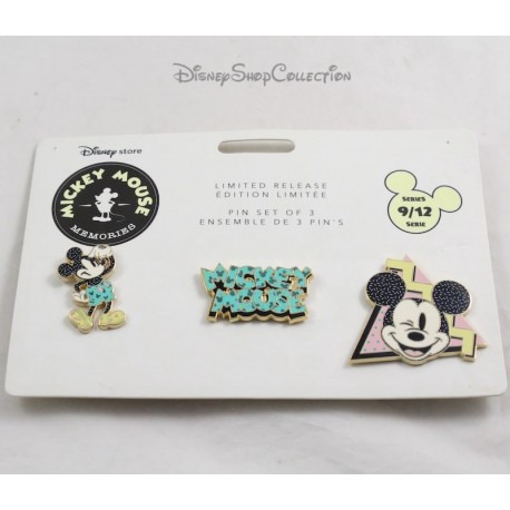 Set mit 3 Mickey Pins DISNEY STORE Memories