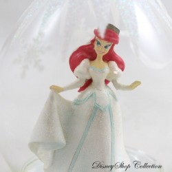 Boule de Noël en verre Ariel DISNEYLAND PARIS La petite sirène ornement Princesse mariée Disney 10 cm