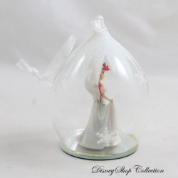 Boule de Noël en verre Ariel DISNEYLAND PARIS La petite sirène ornement Princesse mariée Disney 10 cm