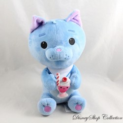 Peluche chat DISNEY STORE Les mondes de Ralph 2.0 milkshake bleu Ralph brise l'internet 23 cm