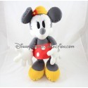 Peluche Minnie DISNEYLAND PARIS retro gris blanc jupe rouge pois blanc 40 cm