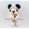 Peluche musicale Minnie DISNEYLAND PARIS pyjama rose avec son ourson Disney 25 cm