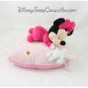 Peluche Minnie DISNEYLAND PARIS coussin coeur rose Disney 25 cm