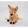 Peluche Bambi DISNEY STORE fleurs sur la tête 17 cm