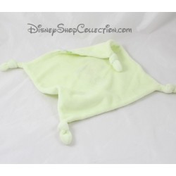 Doudou plat Pluto DISNEY CARREFOUR vert carré 4 noeuds chien Mickey