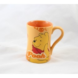 Mug Winnie l'ourson DISNEY STORE tasse orange Pooh en céramique relief 