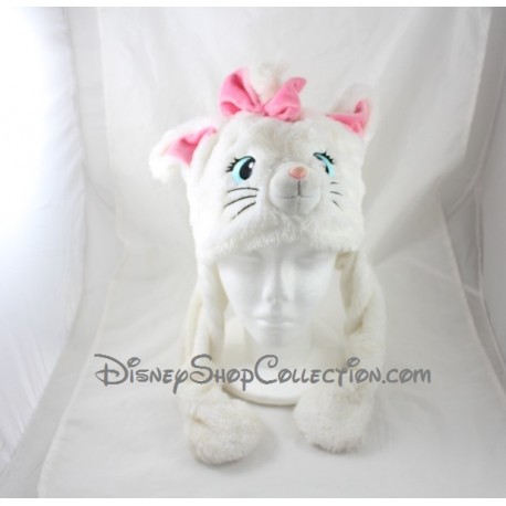 Cap Marie gato DISNEYLAND PARIS Los Aristogatos orejas articuladas blanco rosa Disney