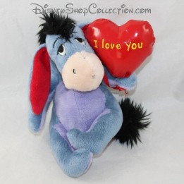 Peluche Bourriquet NICOTOY Disney coeur I love you assis 15 cm