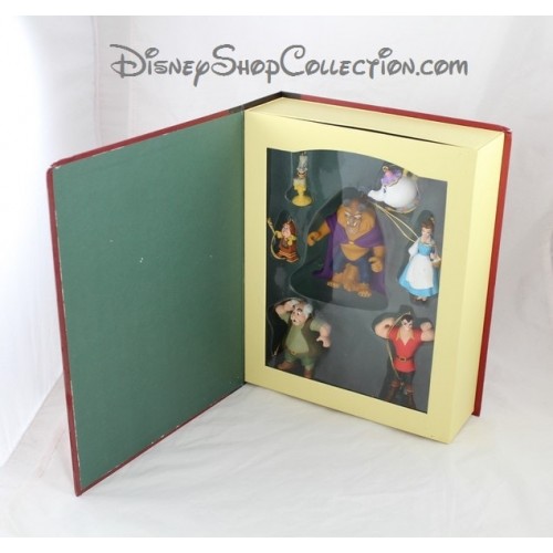 Libro Storybook La Bella e la Bestia WALT DISNEY set 7 ornamenti fico