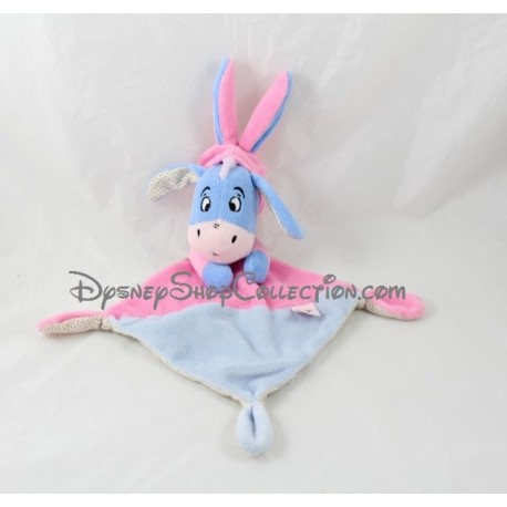 Donkey flat comforter Eeyore NICOTOY hood disguised as pink and blue rabbit 29 cm