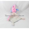 Doudou flachen Esel Eeyore NICOTOY Haube getarnt als ein Hase Rosa und blau 29 cm