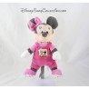 Peluche Minnie DISNEY NICOTOY salopette rose étoiles multicolores 24 cm