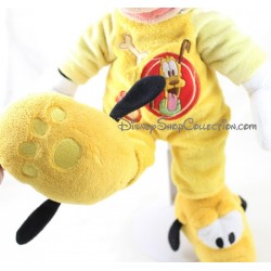 Peluche Mickey DISNEYLAND PARIS giallo pigiama Pluto Disney 40 cm