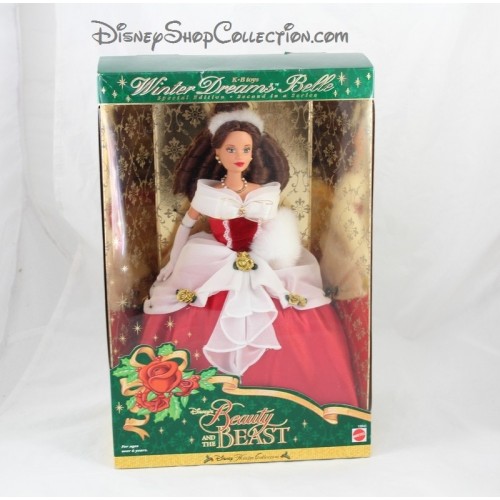 Princess doll Belle DISNEY MATTEL Beauty and the Beast Winter Dr...