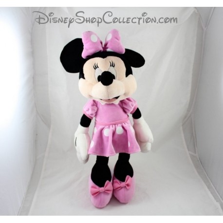 Punto de polca de clásico vestido rosa Minnie DISNEY NICOTOY peluche 45 cm
