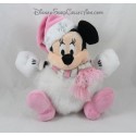 Peluche Minnie DISNEYLAND PARIS bonhomme de neige Noël 18 cm 