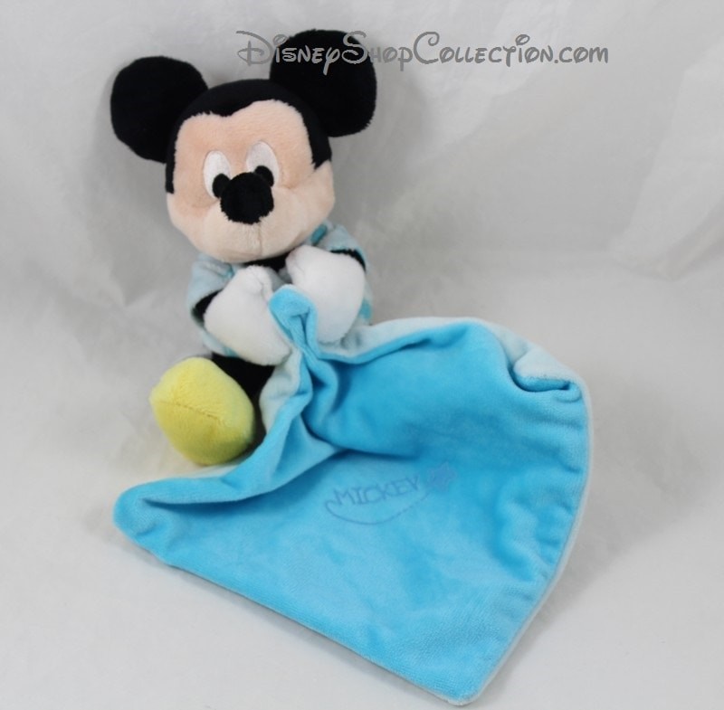 Doudou Stitch Mouchoir Bleu Nicotoy Disney- Coeur de Doudou