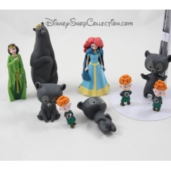 Lot de figurine Rebelle DISNEY Merida Reine Elinor et 3 frères ours
