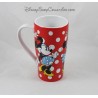 Pisello rosso superiore Minnie Minnie DISNEY STORE bianco boccale vintage