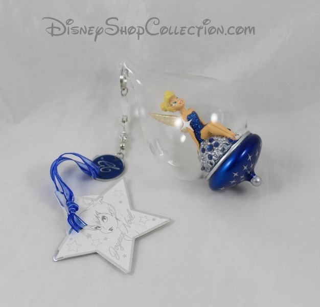 Boule De Noël En Verre Disneyland Paris Fée Clochette Bleue 25ème A