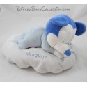 Peluche Mickey DISNEYLAND PARIS It's a boy ! nuage bleu blanc Disney 20 cm