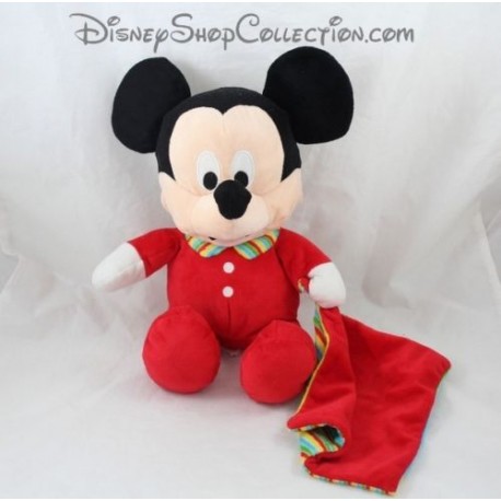 Peluche fazzoletto rosso Mickey DISNEY NICOTOY a righe pigiama 33 cm