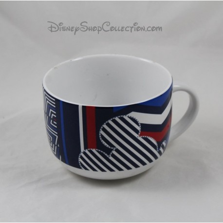 Bol Mickey DISNEYLAND PARIS rayures bleu blanc rouge céramique